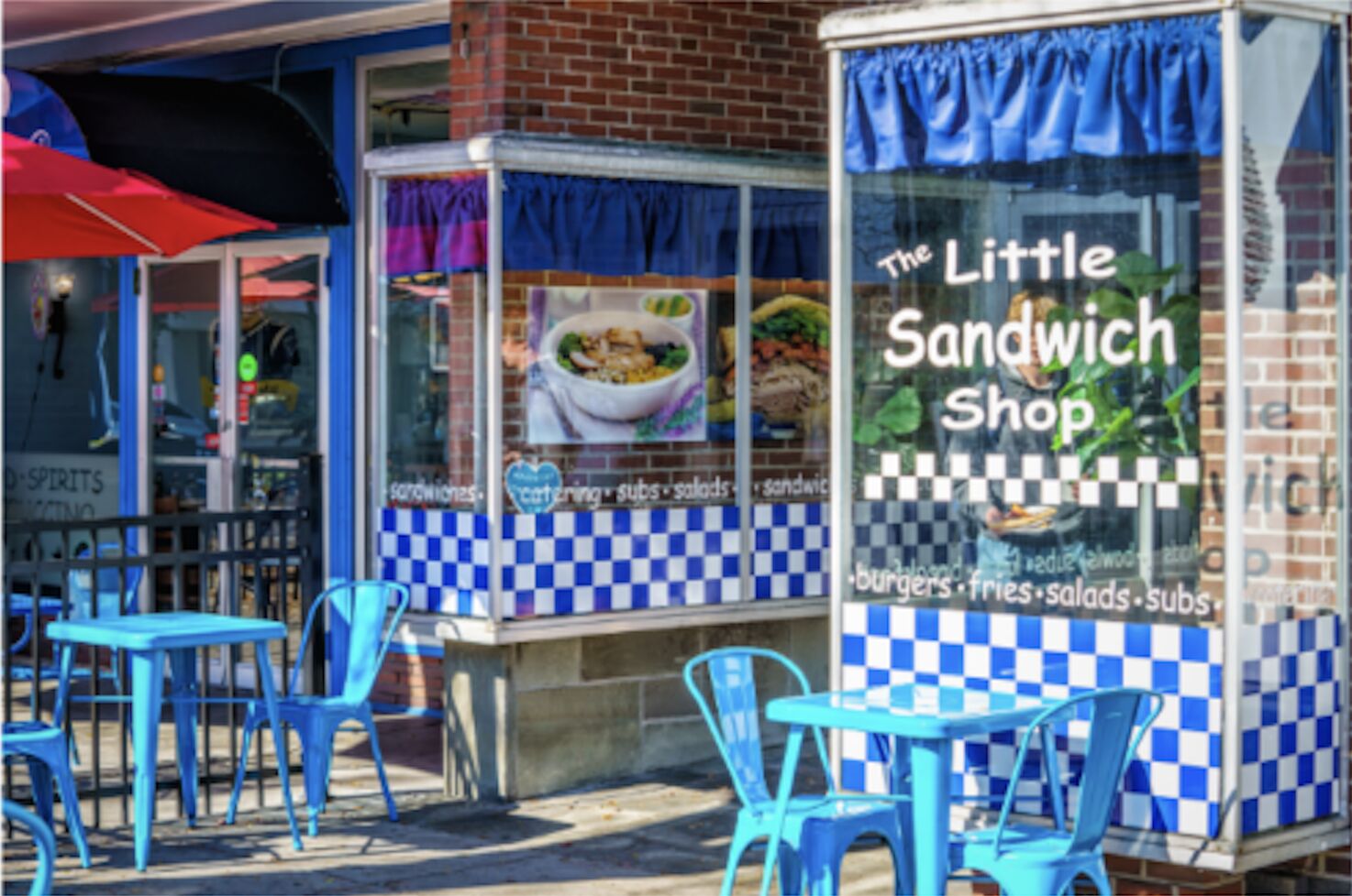 The little sandwich shop outside
