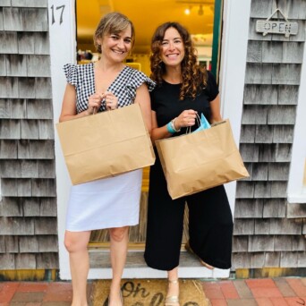 Jen and Amanda with Shopping Bags