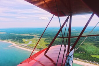 Bi plane ride Cape Cod Airfield