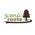 Text in green and brown with a silhouette of a tree on a lawn next to it.