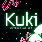 Kukiwatercolorart logo