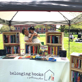 Table pop-up market from Belonging Books