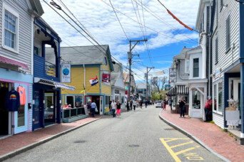 Image of a street running through a quaint down town