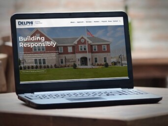 Delphi website design mockup