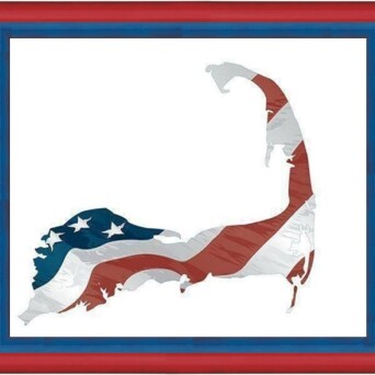 Cape Cod Shape Flag FRAMED
